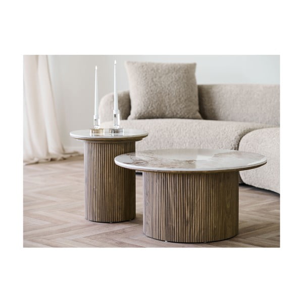 Ümmargune abilauake marmorimustriga plaadiga ø 45 cm Athens – House Nordic-image-2