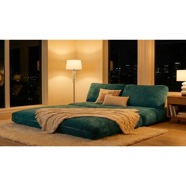 Sinakasroheline bukleekangast diivanvoodi 150 cm Faster - Mauro Ferretti-image-1