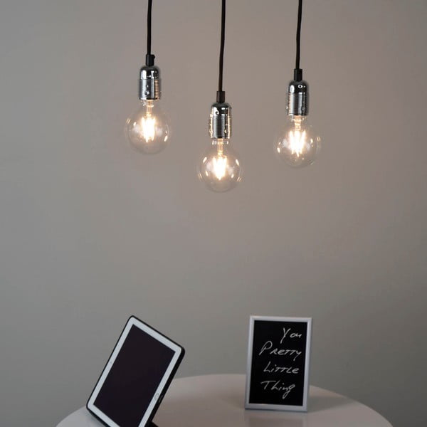 Must/hõbedane rippvalgusti metallvarjundiga ø 4 cm Uno - Sotto Luce-image-2