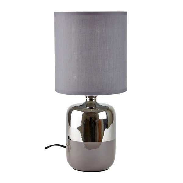 Lampa s šedým stínidlem KJ Collection Light, výška 31,5 cm