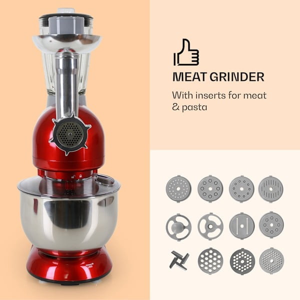 Punane multifunktsionaalne köögikombain Lucia Rossa - Klarstein-image-3