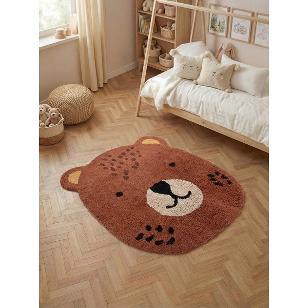 Pruun pestav/käsitsi kootud puuvillane lastevaip 120x149 cm Snuggle Berry - Hanse Home-image-1