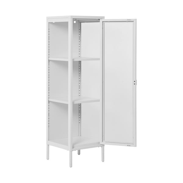 Valge metallist vitriinkapp 40x140 cm Brisbane - House Nordic-image-3