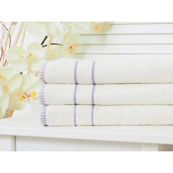 Vannirätik kreemjas-levendlivärvi 65x130 cm - B.E.S.-image-1