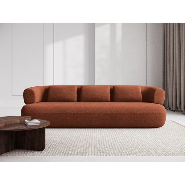 Terrakota bouclé kangast diivan 200 cm Jenny - Micadoni-image-1