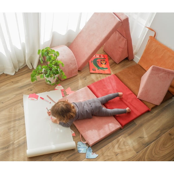 Heleroosa sametist laste puhv Montessori - Little Nice Things-image-4