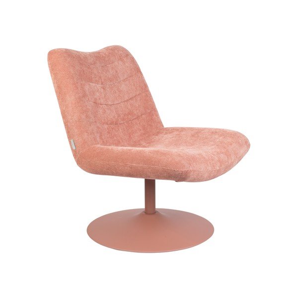 Roosa sametist tugitool Bubba - Zuiver