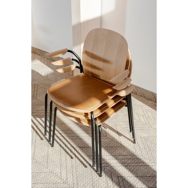 Konjakipruun tammedekooriga söögitool Book - Gazzda-image-1