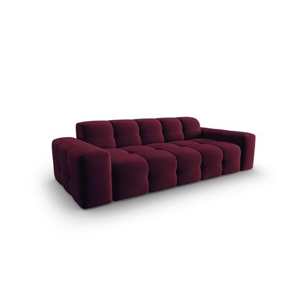 Bordoopunane sametne diivan 222 cm Kendal - Micadoni Home-image-3