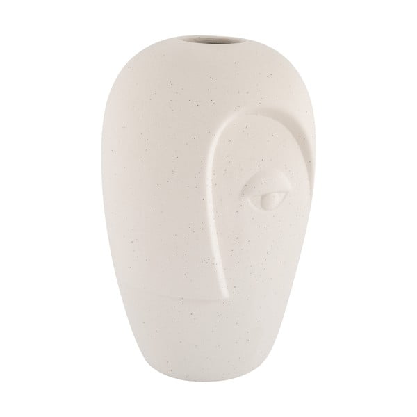 Kreemjas keraamiline vaas (kõrgus 19,5 cm) Face – House Nordic