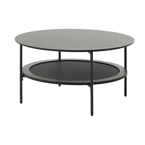 Must ümmargune kohvilaud ø 80 cm Pensacola - Unique Furniture