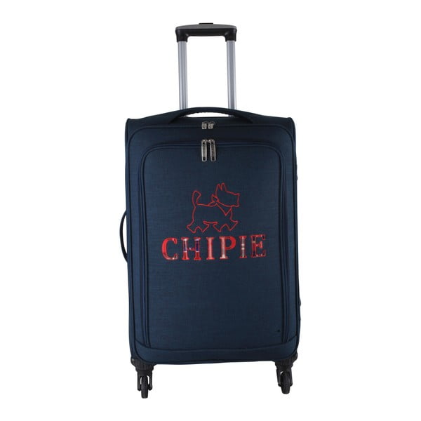 Tmavě modrý cestovní kufr LULU CASTAGNETTE Chipie, 41 l