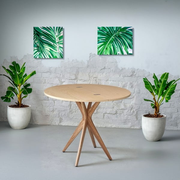 Saarespooniga ümmargune kokkupandav söögilaud 45x90 cm Jubi - Ragaba-image-4