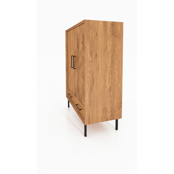 Naturaalset värvi tammepuidust kapi 97x125 cm Abies - The Beds-image-1