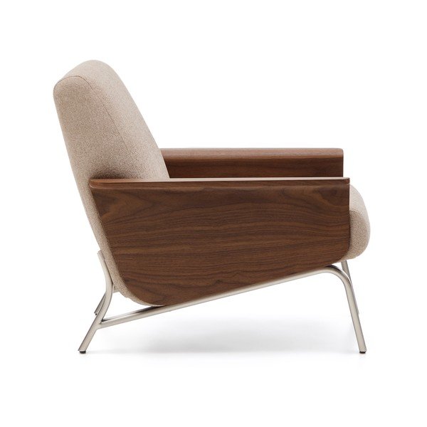 Helepruun šenillist tugitool Amsen - Kave Home-image-3