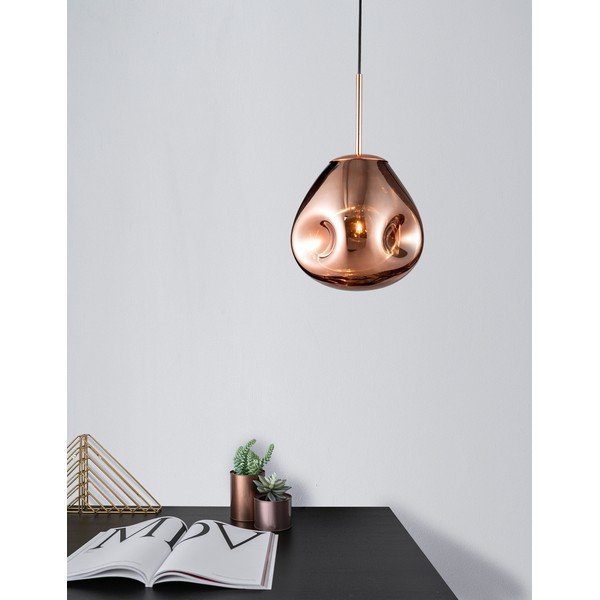 Roosakuldse klaasist ripplamp, läbimõõduga 25 cm Lava - Nova Luce-image-1
