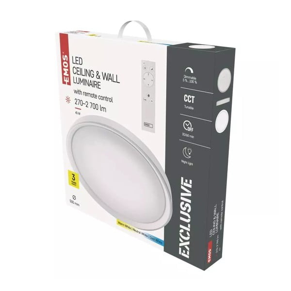 Valge LED laevalgusti koos puldiga Ilvi - EMOS-image-1