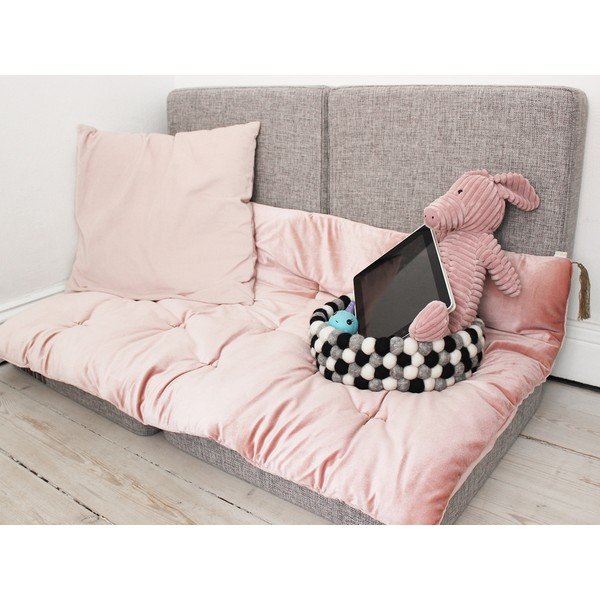 Must-valge pallivillane hoiukorv pallikorv, ⌀ 28 cm - Wooldot-image-2