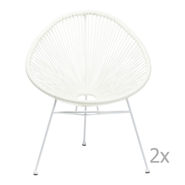 Sada 2 bílých židlí Kare Design Spaghetti