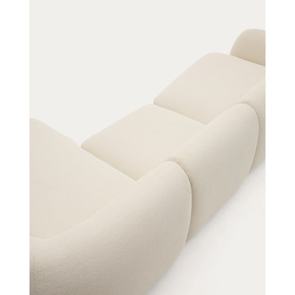 Kreem šenillist nurgadiivan (parem nurk) Martina - Kave Home-image-1