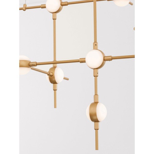 Metallist hämardatav kuldne LED-ripatslamp akrüülklaasist varjuga Atomo - Nova Luce-image-3