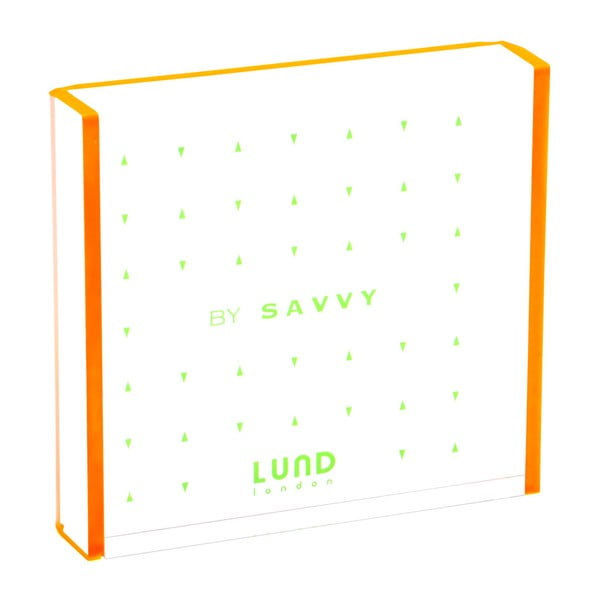 Rámeček na fotografie s oranžovými hranami Lund London Flash Tidy, 8,3 x 7,7 cm