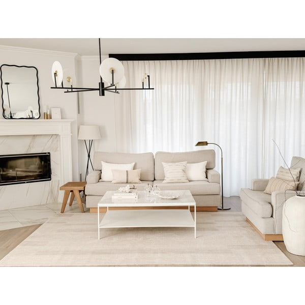 Beež villane vaip 200x300 cm Agnus Brush Lines - Agnella-image-2