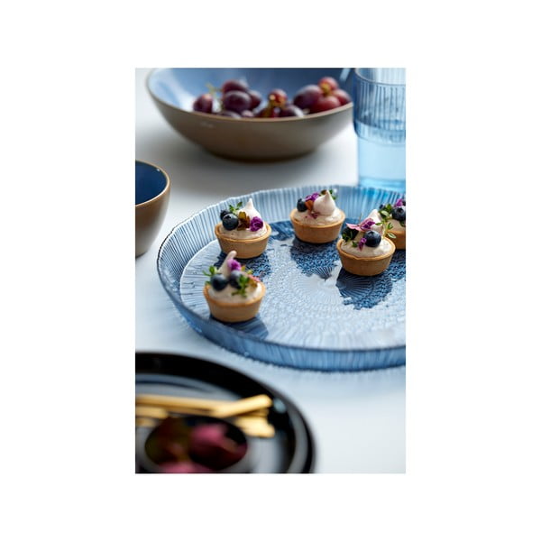 Sinine klaasist serveerimistaldrik ø 30 cm Kusintha - Bitz-image-2