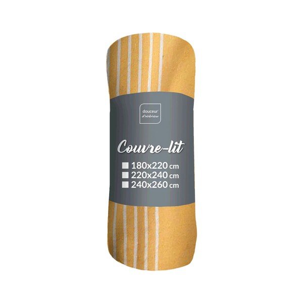 Kollane voodikate 220x240 cm Adele - douceur d'intérieur