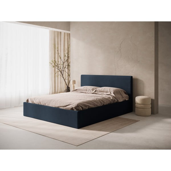 Tumesinine polsterdatud voodi peats 190,5x100 cm Remo – Micadoni-image-1