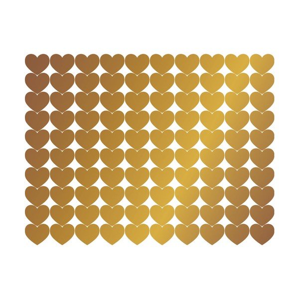 Komplekt 100 seinakleebist Golden Heart - Ambiance-image-2