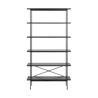Must tuhkpuidu dekooriga riiul 94x172 cm Angus – Actona