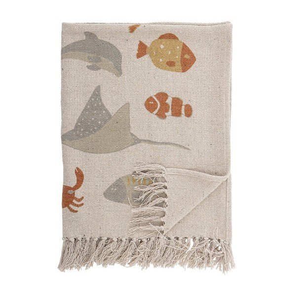 Beež puuvillane beebitekk 100x80 cm Abaas - Bloomingville Mini-image-3