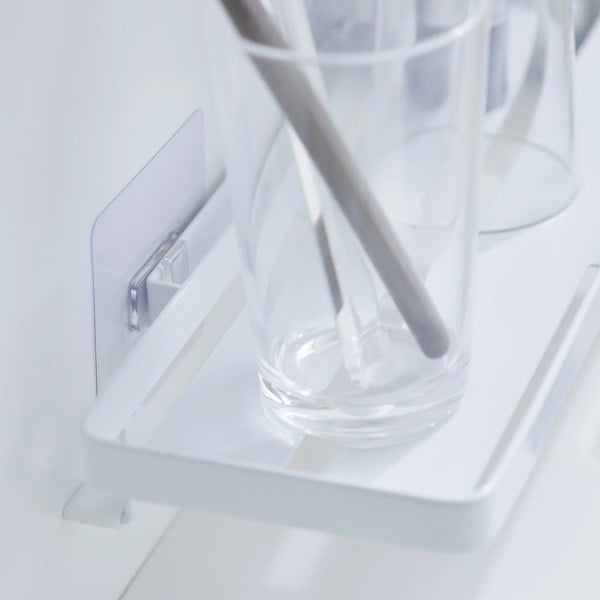 Mattvalge terasest vannitoa riiul (ilma puurimiseta) Film Hook - YAMAZAKI-image-4