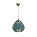 Sinine rippvalgusti tekstiilist varjuga ø 25 cm - Opviq lights