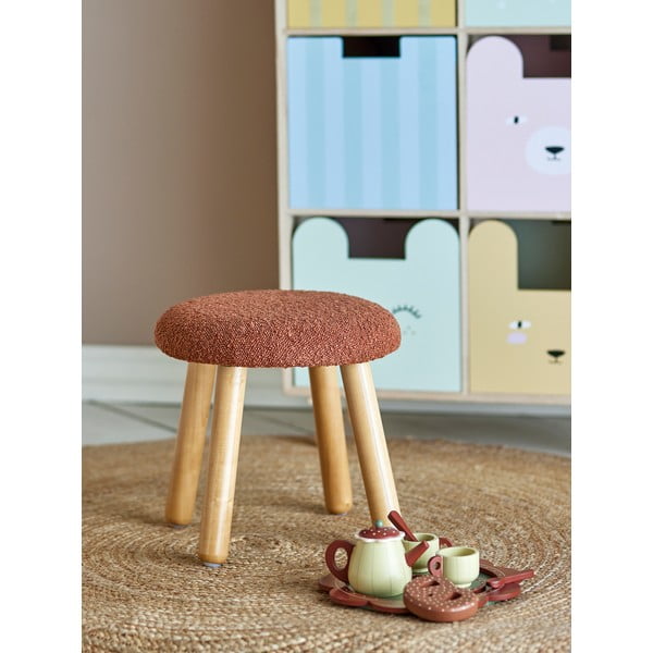 Oranž taburett Aksel - Bloomingville Mini-image-1