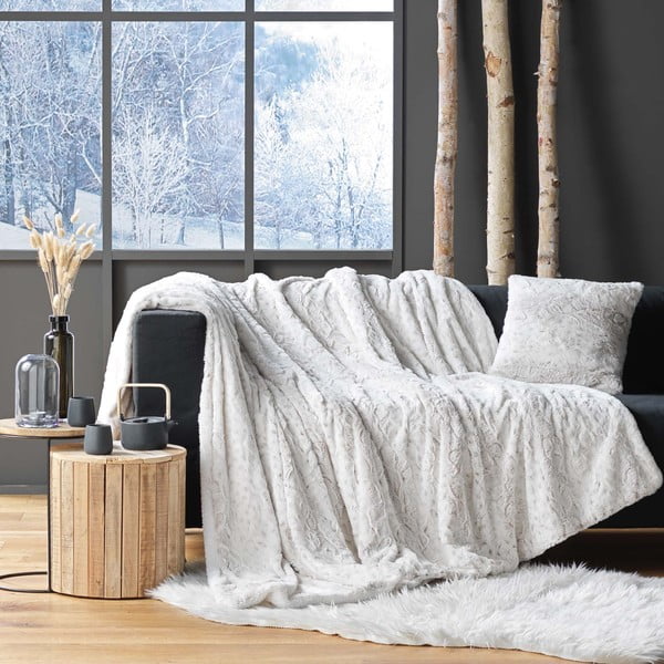 Hallikasbeež kunstkarusnahast tekk 180x220 cm Alaska - douceur d'intérieur-image-1