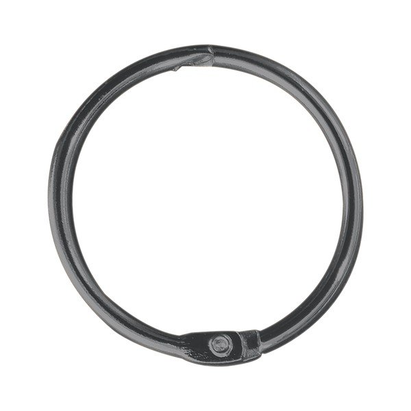 Mattmustad dušikardina rõngad 12tk komplektis Ringo Small - Spirella