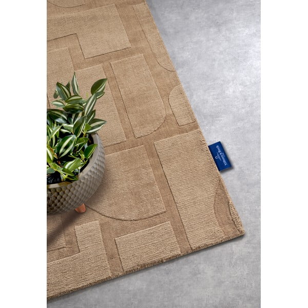 Beež käsitsi kootud villane koridorivaip 80x250 cm Alexis - Villeroy&Boch-image-2