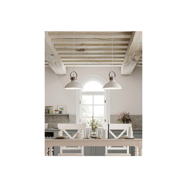 Valge rippvalgusti metallist varjuga Mees - GTV-image-1