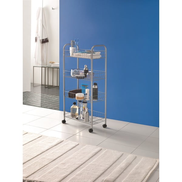 Metallist mobiilne riiul hõbedast 41x84 cm Ascona - Metaltex-image-2