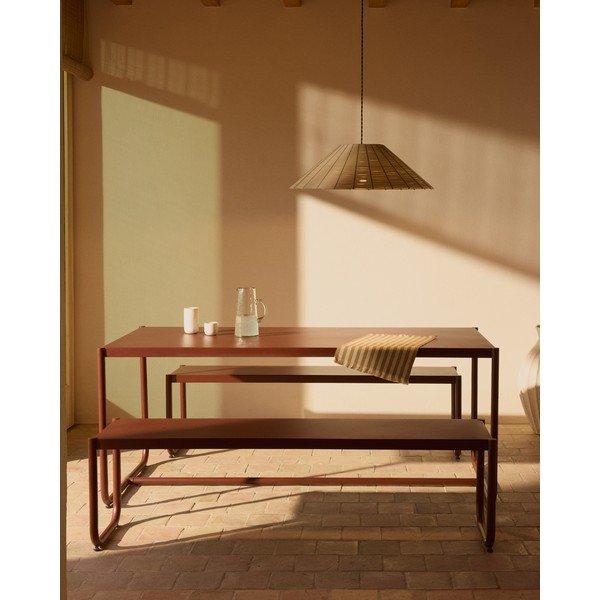 Beež kunstrotangist lambivarju ø 70 cm Saranella - Kave Home-image-1