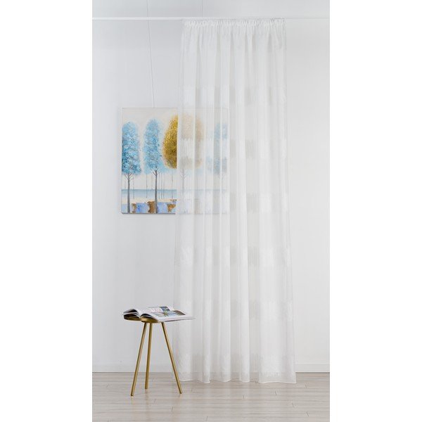 Valge kardin 140x260 cm Musette - Mendola Fabrics-image-1