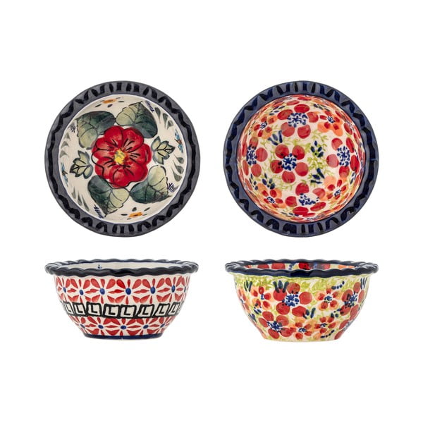 Punased kivikeraamikast serveerimiskausid 2tk komplektis 95 ml Florist - Bloomingville