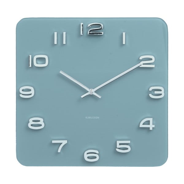 Modré hodiny Karlsson Vintage, 35 x 35 cm