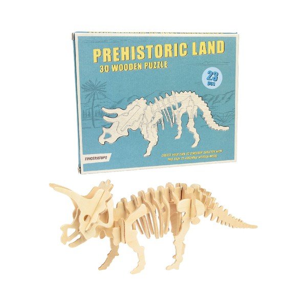 Dřevěné 3D puzzle dinosaurus Rex London Triceratops