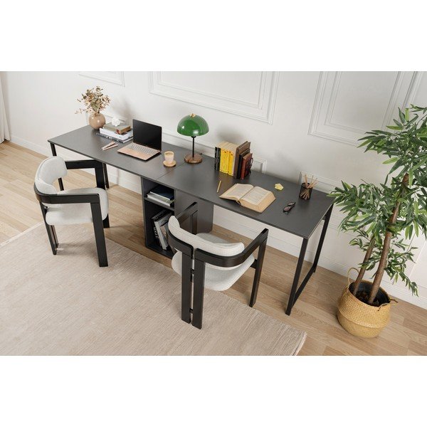 Töölaud 60x240 cm Twin - Kalune Design-image-1