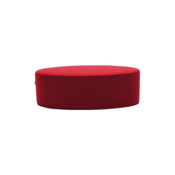 Červený puf Softline Bon-Bon Felt High Red, délka 60 cm