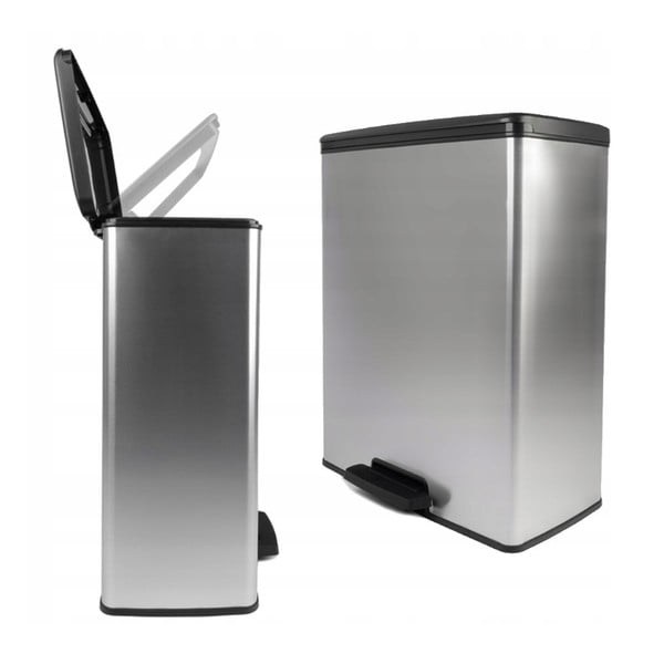 Pedaaliga plastikust prügikast 65 l Rectangular - Curver-image-2