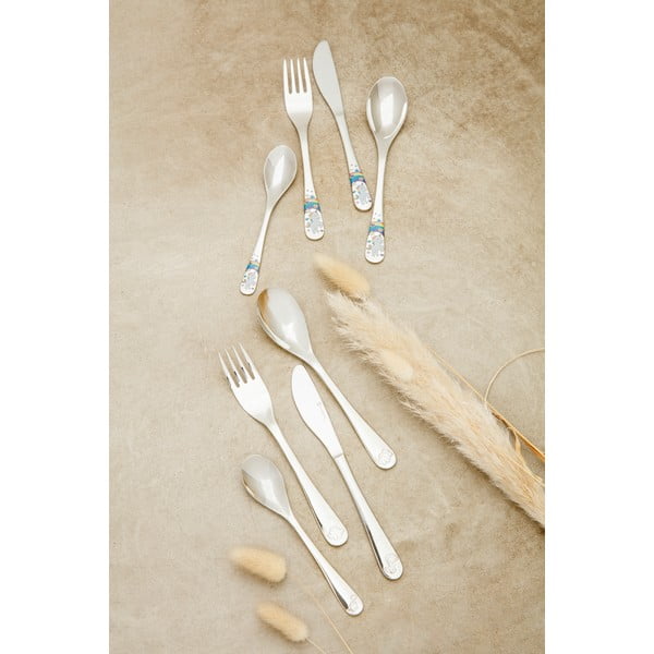 Roostevabast terasest laste söögiriistad hõbedased 4 tk Unicorn - Zilverstad-image-1